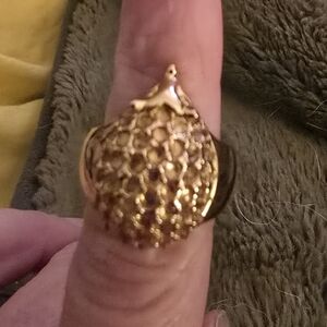 Kate Spade Gold-Tone Hedgehog Ring Sz7